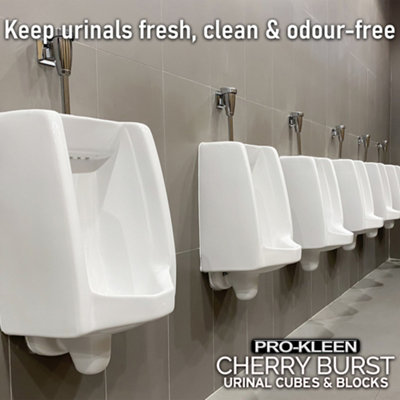 Pro-Kleen Urinal Channel Blocks 3KG - Cherry Fragrance - Non PDCB - Slow Dissolving - 30 Day Control - 3
