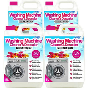 Pro-Kleen Washing Machine Cleaner and Descaler - 50 Treatments - Removes Smells Caused by Mould, Mildew & Damp & Grease 20L