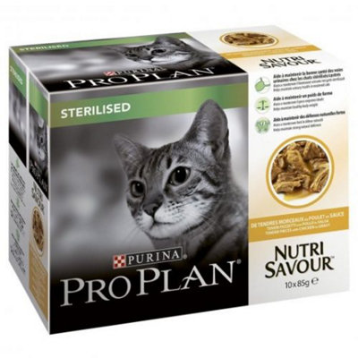 Pro Plan Cat Nutrisavour Sterilised Chicken In Gravy 40 x 85g