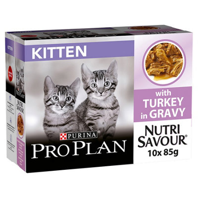 Pro Plan Kitten Healthy Start With Turkey In Gravy 10x85g (Pack of 4)