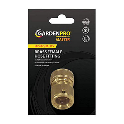 Pro Platinum Brass Female Hose Fitting - Half Inch Brass - Threaded Tap ...