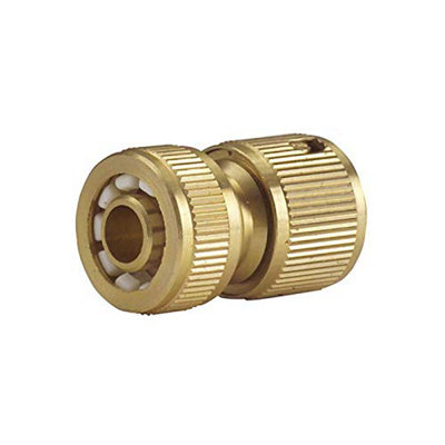 Pro Platinum Brass Hose Fitting, 1/2-Inch Threaded Connector for Garden Hoses
