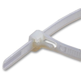 PRO POWER - 300mm x 7.5mm Standard Non-Releasable Cable Ties 100 Pack