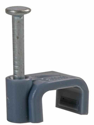B&Q Grey 5mm Cable clip Pack of 100