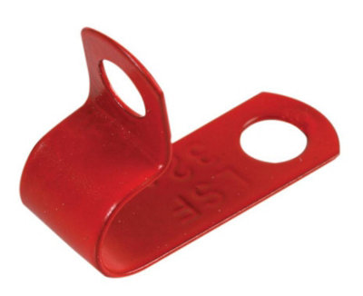 PRO POWER - LSF Cable Clips, 8.0-8.4mm Cable, Red, Pack of 50