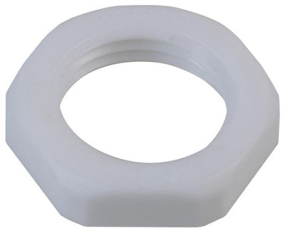 PRO POWER - Nylon Lock Nut, M16, White, Pack of 10