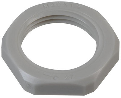 PRO POWER - Nylon Lock Nut, M20, Grey, Pack of 10