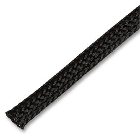 PRO POWER - Polyester Expandable Braided Sleeving Black 25mm Dia. 15m Coil Length