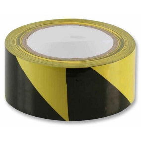 PRO POWER - PVC Hazard / Floor Marking Tape, Black / Yellow 50mm x 33m