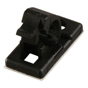 PRO POWER - Releasable Cable Clip, Self Adhesive, 5.5mm, Black, x100