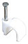 PRO POWER - Round Cable Clips, 10mm, White, Pack of 100