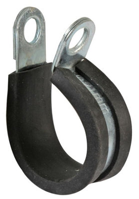 PRO POWER - Rubber-Lined Zinc Plated P-Clips, 13mm, Pack of 50