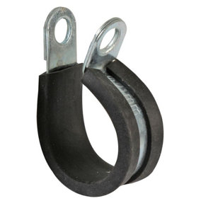 PRO POWER - Rubber-Lined Zinc Plated P-Clips, 13mm, Pack of 50