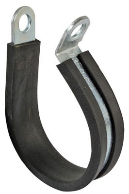 PRO POWER - Rubber-Lined Zinc Plated P-Clips, 25mm, Pack of 50