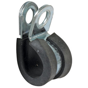 PRO POWER - Rubber-Lined Zinc Plated P-Clips, 5mm, Pack of 50