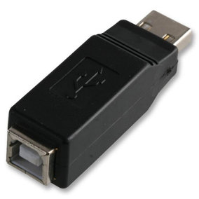 PRO POWER - USB 2.0 A Plug to USB 2.0 B Socket Adaptor, Black