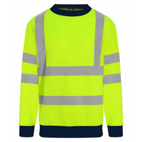 PRO RTX Mens Two Tone High-Vis Safety Sweatshirt