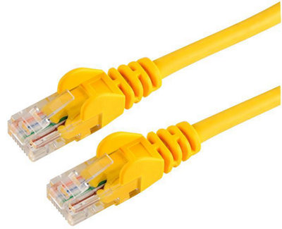 PRO SIGNAL - 0.2m Yellow Cat5e Snagless UTP Ethernet Patch Lead