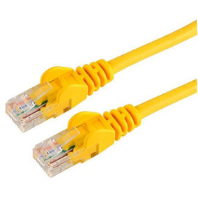PRO SIGNAL - 0.2m Yellow Cat5e Snagless UTP Ethernet Patch Lead