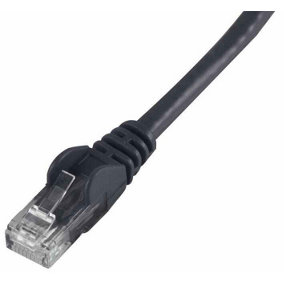 PRO SIGNAL - 0.5m Black Cat6 Snagless UTP Ethernet Patch Lead