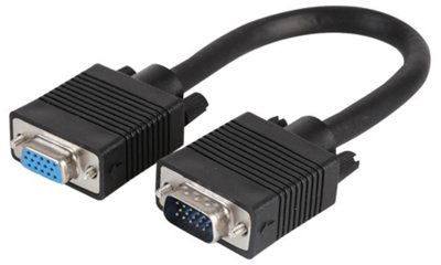 PRO SIGNAL - 15 Pin SVGA (D Sub) Male to Female Lead, 0.3m Black Price Comparisons | Compare The Build