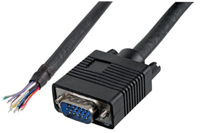 PRO SIGNAL - 15 Pin VGA (D Sub) Male to Bare Ends Lead, 15m