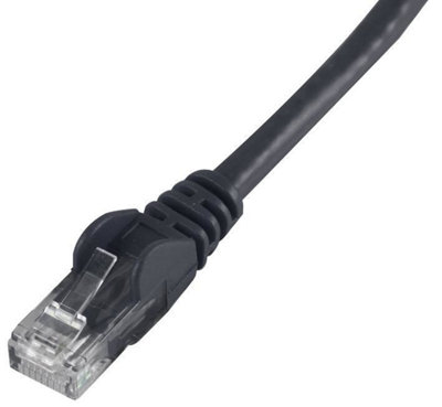 PRO SIGNAL - 1m Black Cat6 Snagless UTP Ethernet Patch Lead