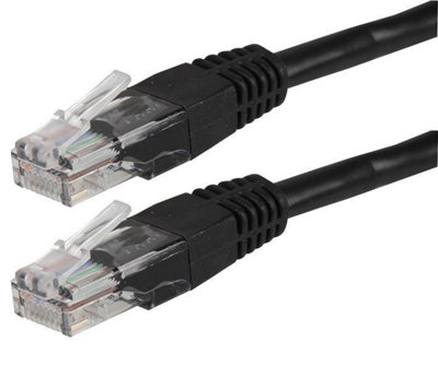 PRO SIGNAL - 20m Black Cat5e Ethernet Patch Lead
