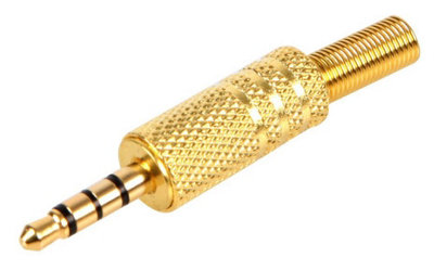 PRO SIGNAL - 3.5mm 4-Pole Jack Plug, Gold