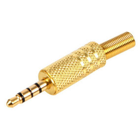 PRO SIGNAL - 3.5mm 4-Pole Jack Plug, Gold