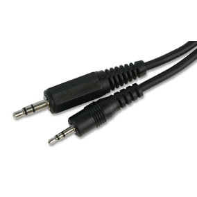 PRO SIGNAL - 3.5mm to 2.5mm Stereo Jack Plug to Plug Lead, 1.5m Black