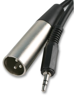PRO SIGNAL - 3 Pin XLR Plug to 3.5mm Stereo Jack Plug Lead, 6m Black