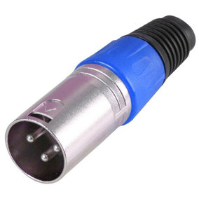 PRO SIGNAL - 3 Pole XLR Plug, Blue