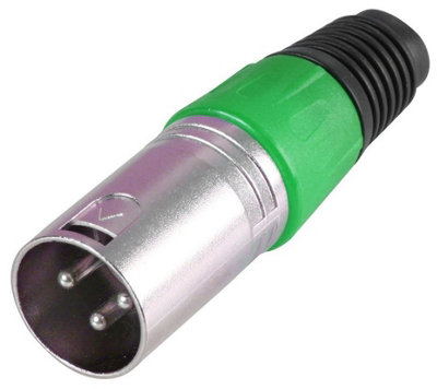 PRO SIGNAL - 3 Pole XLR Plug, Green