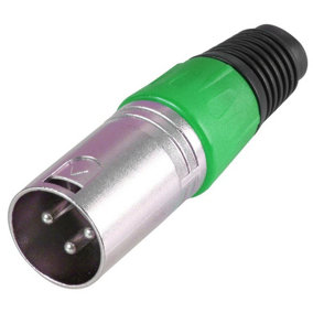 PRO SIGNAL - 3 Pole XLR Plug, Green