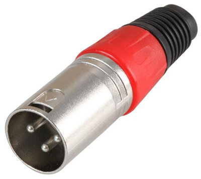 PRO SIGNAL - 3 Pole XLR Plug, Red
