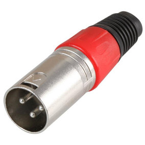 PRO SIGNAL - 3 Pole XLR Plug, Red