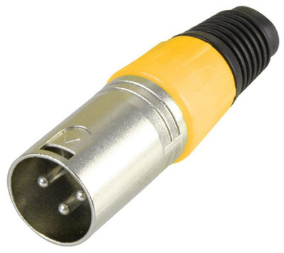 PRO SIGNAL - 3 Pole XLR Plug, Yellow