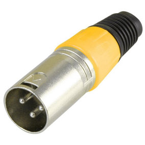 PRO SIGNAL - 3 Pole XLR Plug, Yellow