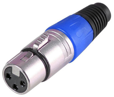 PRO SIGNAL - 3 Pole XLR Socket, Blue