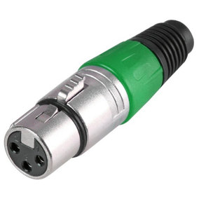 PRO SIGNAL - 3 Pole XLR Socket, Green