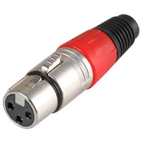 PRO SIGNAL - 3 Pole XLR Socket, Red