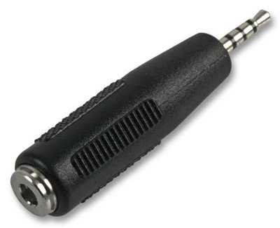 PRO SIGNAL - 4-Pole 3.5mm Jack Socket to 2.5mm Jack Plug Adaptor