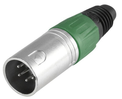 PRO SIGNAL - 4 Pole XLR Plug, Green