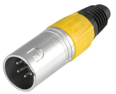 PRO SIGNAL - 4 Pole XLR Plug, Yellow