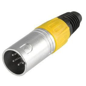 PRO SIGNAL - 4 Pole XLR Plug, Yellow