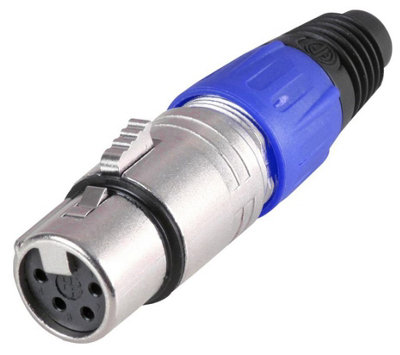 PRO SIGNAL - 4 Pole XLR Socket, Blue