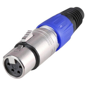 PRO SIGNAL - 4 Pole XLR Socket, Blue