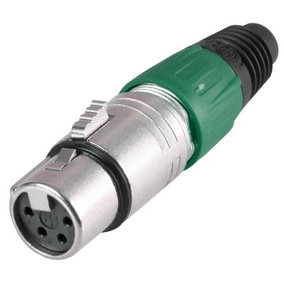 PRO SIGNAL - 4 Pole XLR Socket, Green