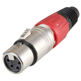 PRO SIGNAL - 4 Pole XLR Socket, Red